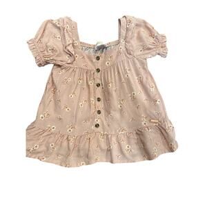 KensieGirl Pink Floral Blouse Girls Size 3T Toddler Top